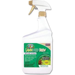 imageBonide Captain Jacks Lawnweed Brew 128 oz ReadytoUse Spray FastActing Formula Controls Weeds Moss Algae Lichens ampamp DiseaseReadyToUse