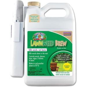 imageBonide Captain Jacks Lawnweed Brew 128 oz ReadytoUse Spray with Power Wand FastActing Formula Controls Weeds Moss Algae Lichens ampamp Disease