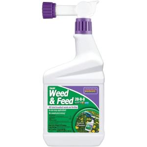 imageBonide Liquid Weed ampamp Feed 2000 32 oz ReadytoSpray Weed Control and Fertilizer for Outdoor Lawn ampamp Garden Use