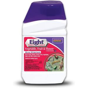 imageBonide Eight Insect Control Vegetable Fruit ampamp Flower 16 oz Concentrate Long Lasting Insecticide for Beetles and More