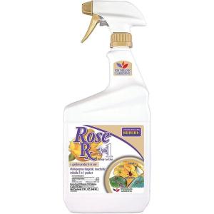 imageBonide Rose Rx MultiPurpose Fungicide Insecticide and Miticide 32 oz ReadytoUse Spray For Organic Gardening32 oz