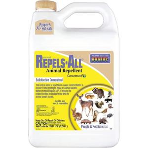 imageBonide RepelsAll Animal Repellent 128 oz Concentrate for Outdoor Pest Control Deter Deer from Garden People ampamp Pet Safe128 Fl Oz Pack of 1
