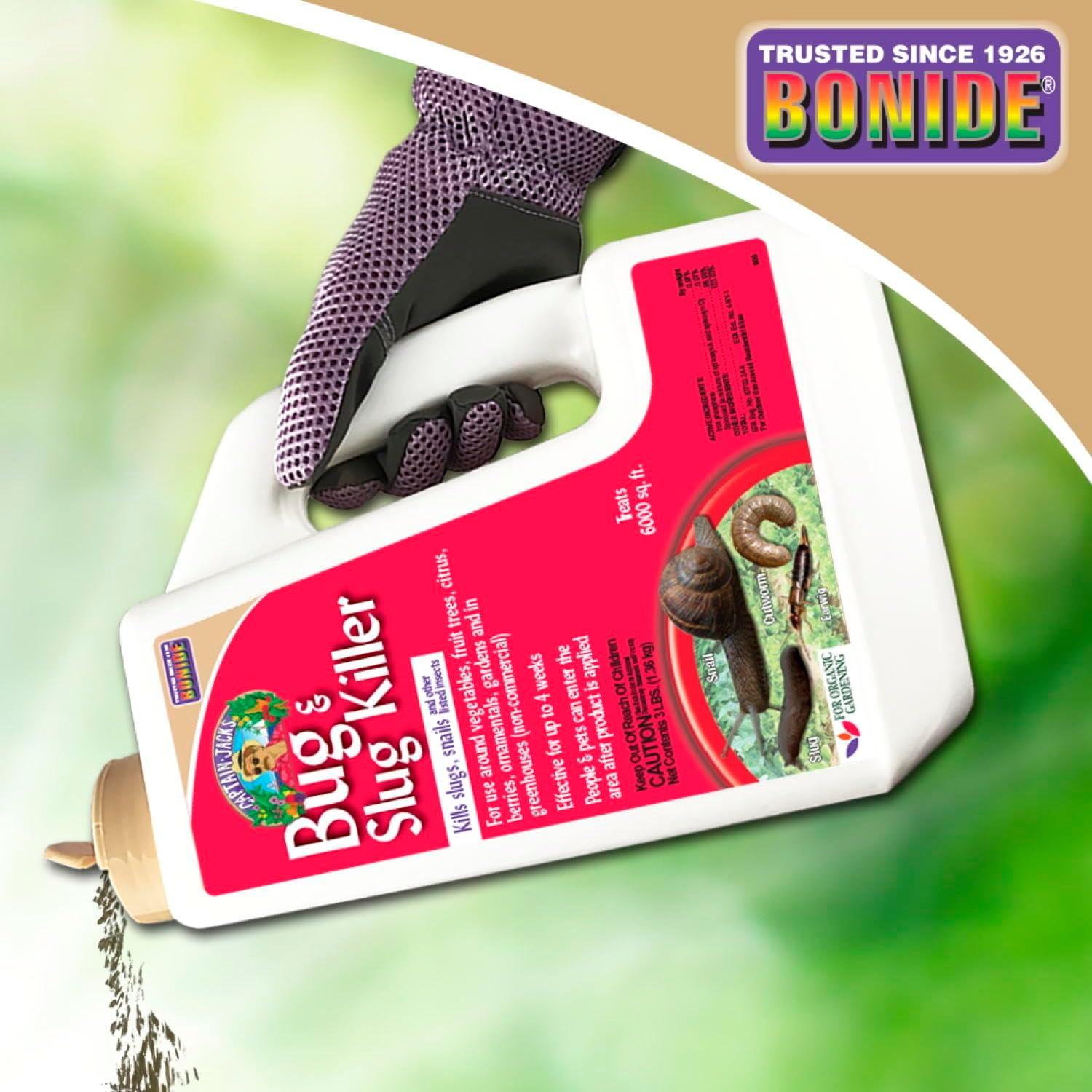 imageBonide Captain Jacks Bug ampamp Slug Killer Granules 3 lb Long Lasting Protection For Organic Gardening Safe for Pets
