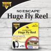 imageRevenge No Escape Huge Fly Reel Sticky Tape Trap 1312 Indoor Outdoor Hanging Disposable Fly Strip NonToxic People and Pet Safe