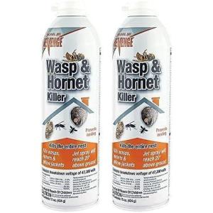 imageREVENGE Wasp ampamp Hornet Killer Aerosol 15 oz ReadytoUse Spray for Wasps Hornets and Yellow Jackets Kills Entire Nest15 Fl Oz Pack of 2