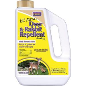imageBonide Go Away Deer ampamp Rabbit Repellent Granules 3 lb ReadytoUse Deter Deer from Garden Flowers ampamp Plants48 Ounce Pack of 1