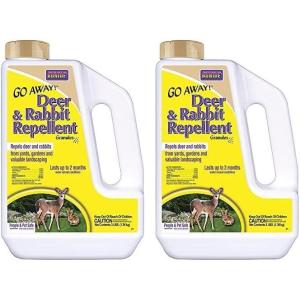 imageBonide Go Away Deer ampamp Rabbit Repellent Granules 3 lb ReadytoUse Deter Deer from Garden Flowers ampamp Plants48 Ounce Pack of 2