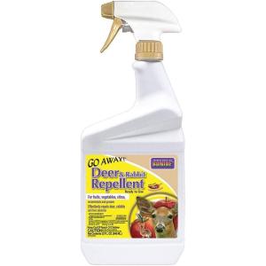 imageBonide Go Away Deer ampamp Rabbit Repellent 32 oz ReadytoUse Spray Hot Peppers Deter Animals from Lawn ampamp Garden32 Ounce Pack of 1